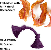 Playology Tug Rope Dog Toys for Large Dogs, Peanut Butter Scent - Medium / Bacon - image 4