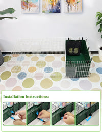 Guinea Pig Litter Box, Hay Holder, Cage Liner - 24"x13"x11.8" / Green - image 4