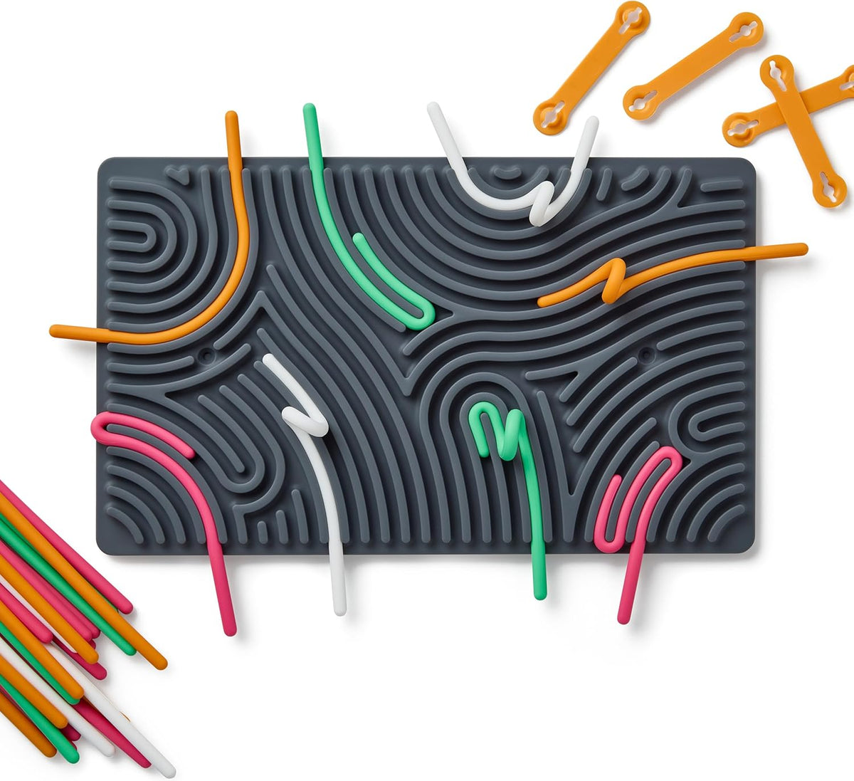 Pushpeel Sensory Activity Board: Silicone Fidget Toy for - Granite / XL Board - image 4