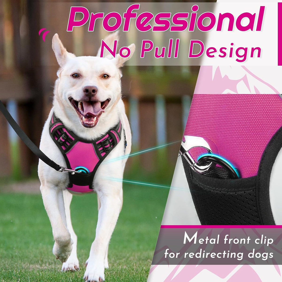 Eagloo Dog Harness for Large Dogs - X-large / Rose Red - image 2