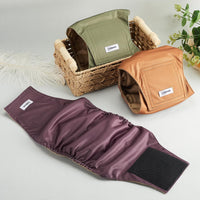 Washable Dog Diapers Male Reusable - Purple，Brown，Green / X-Small - image 2