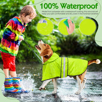 Weesiber reflective waterproof dog raincoat with adjustable neck and belly straps - view 4