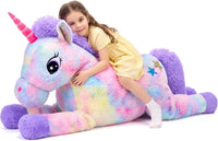 IKASA 43" Giant Unicorn Stuffed Animal, Super Soft - Polychrome