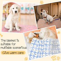 Tatuo 12 Pcs 30x20 in Puppy Dog Blankets Fleece Cat Pet Blankets Soft - 41 x 30 Inch - image 4
