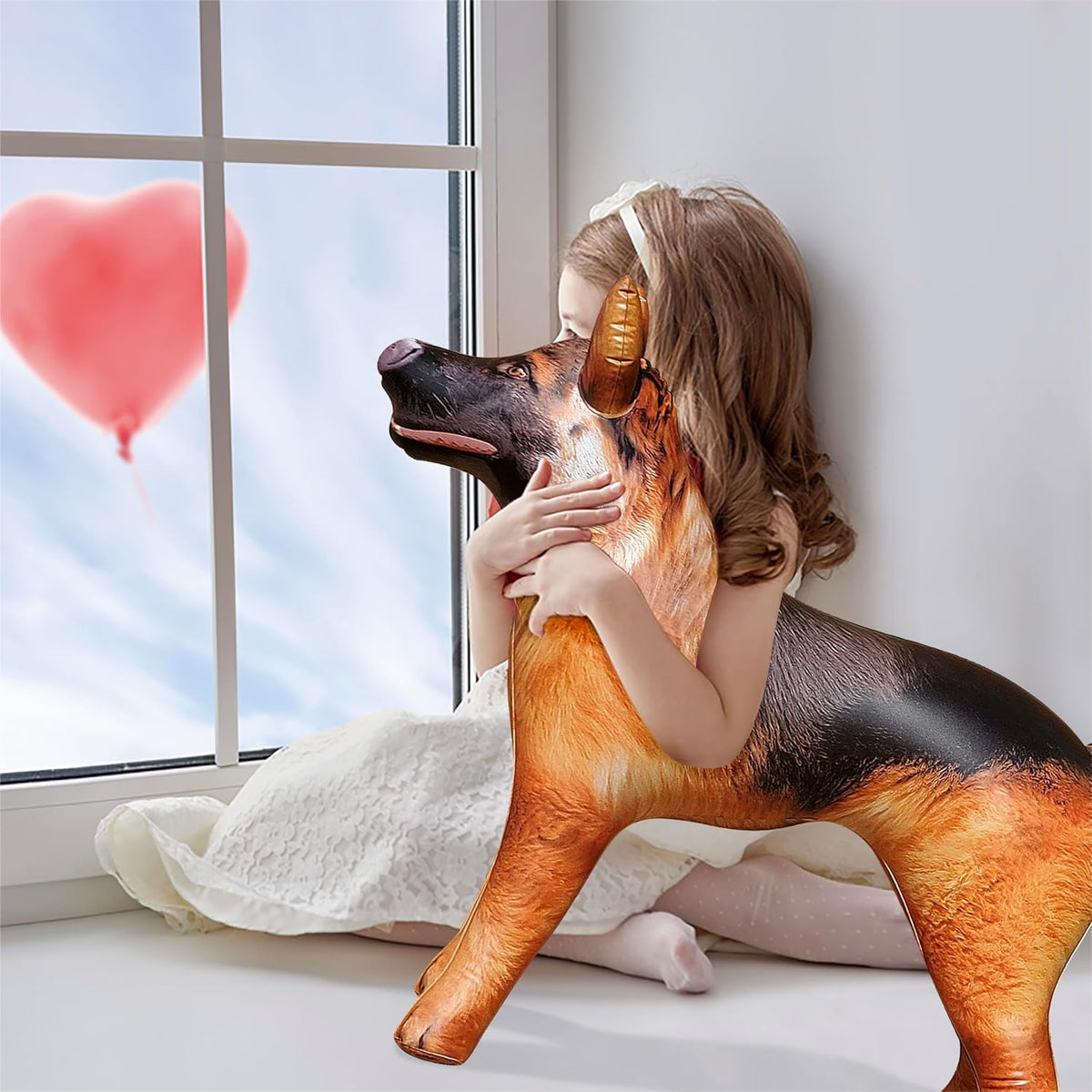 Jet Creations 37" Inflatable Standing Cow - German Shepherd: Black Tan - image 3
