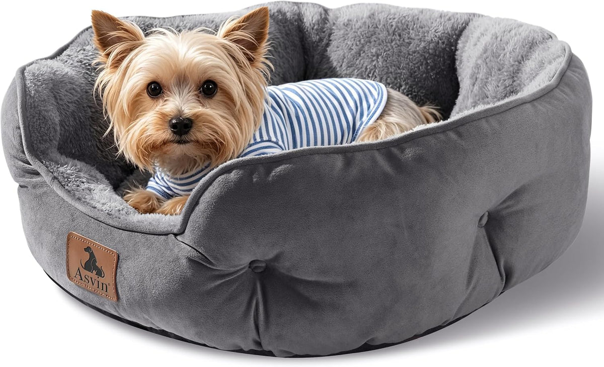 Small Dog Bed for Small Dogs, Cat Beds for Indoor Cats - Medium (Pack of 1) / Grey - image 2