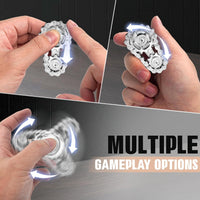 Fidget Spinner Toy for Adults Metal Figette Bike Chain for Adult Men - Color+silver - image 2