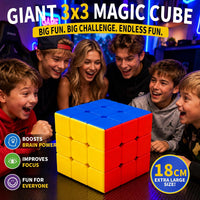 Giant Magic Cube 3x3, 18CM Extra Large Stickerless Puzzle Cube for All Ages – Fun for Kids & Family - image 2