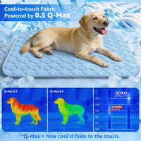 Dog Cooling Mat for Large Dogs - Ice Blue Cloud Stitching / X-Large - image 2