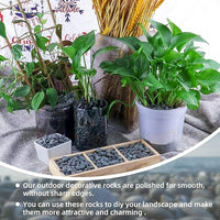 45lb River Rocks Pebbles for Plants & Succulents, Decorative Outdoor Landscaping Garden Rocks, Natural Small Mexican Beach Pebbles Aquarium Rocks Gravel for Fish Tanks Vase Yard Decor