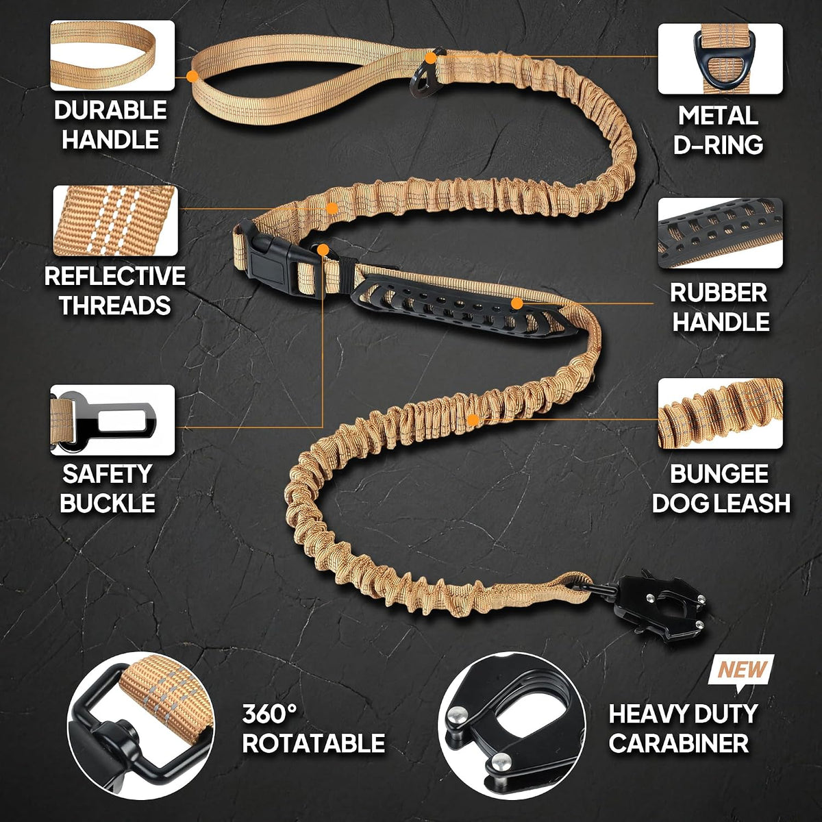 Heavy Duty Dog Leash for Large Dogs that Pull - image 3