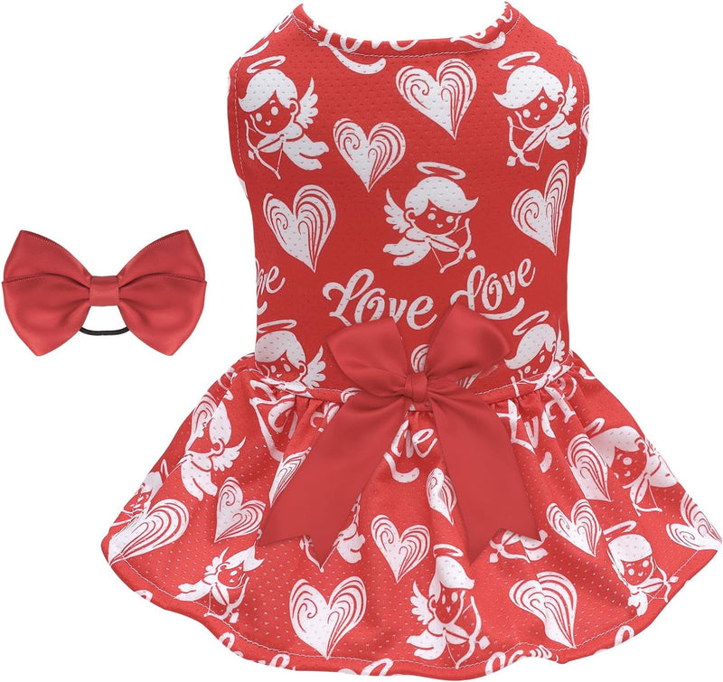 CuteBone Dog Mesh Dress Puppy Sundress Pet Outfit Summer Fashion - Cupid / Large