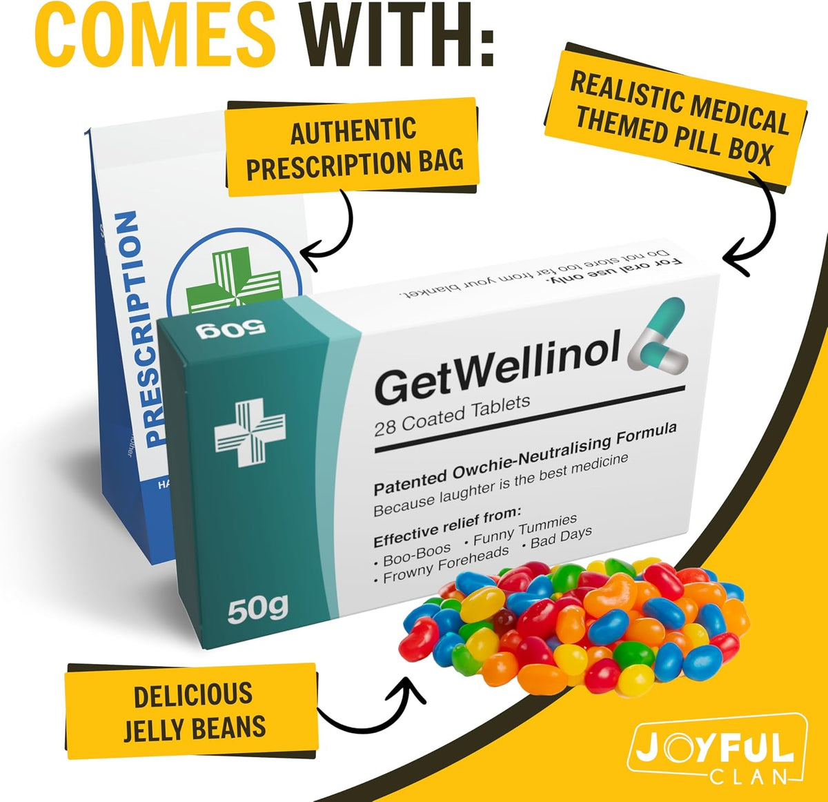 Funny Prank Pill Box Candy, Gag Gifts for Men - Get Well Soon - image 3