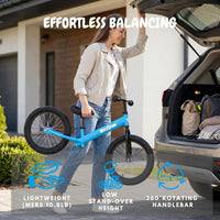bicystar 16 inch balance bike for kids 5-8 with air rubber tires - view 7