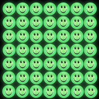 Kasyat 48 glow in the dark smile face bouncing balls in bright colors - view 2