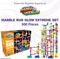 Marble Genius 300 pcs Glow Marble Race Track & STEM Toy for Kids Ages - Extreme Set - 300 pcs - image 2