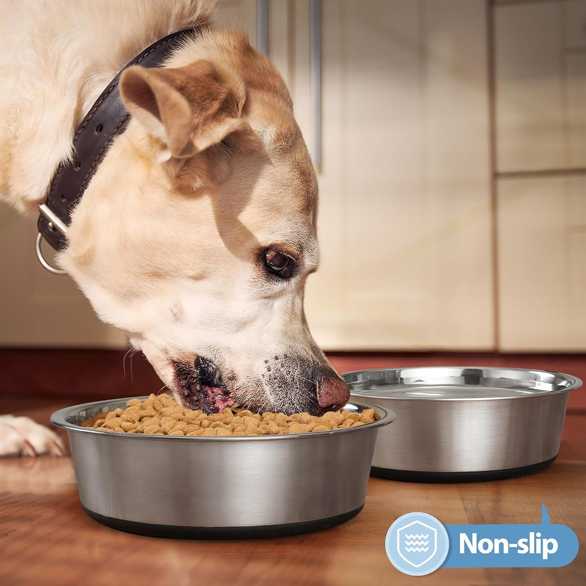 Stainless Steel Dog Bowls Set of 2 - Type B: 8 Cups - image 4