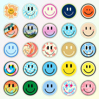 50PCS Smile Face Stickers Cute Water Bottle Stickers for Kids – Fun for Kids & Family - 50pcs Glow Stickers - image 4