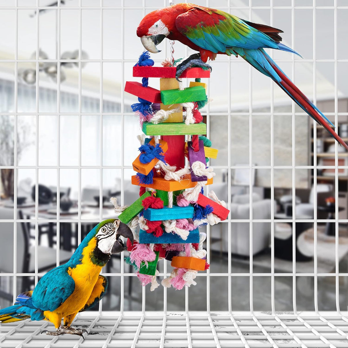 Deloky Bird Block Knots Tearing Toy - 19.7 x 5.6 inches (Pack of 3) - image 2