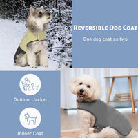 Sherpa Dog Coat Reversible Dog Jackets for Small Dogs, Pink, M – Essentials for Dogs - Khaki / Small (5-9lbs) - image 3