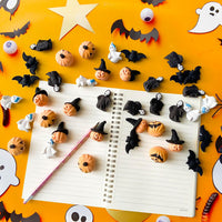 Kleeblatt Halloween erasers for kids shaped like pumpkins, ghosts, bats, skulls and cats - view 18