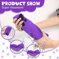 Chumia 4 Pcs Dog Towels for Drying Dog Puppy Bulk Microfiber Absorbent Paw Towel Pet Bathing Supplies Quick Drying for Medium Cats Pets Shower(24 x 40 Inch,Dark Purple,Purple,Pink,Yellow)