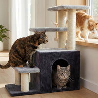 Heybly Cat Scratching Post, Pet Steps for Indoor Cats and Dogs - Smoky Gray - image 3