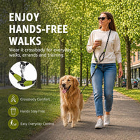 Hands Free Dog Leash Crossbody Dog Running Leash Handsfree Pet Rope - Black / For Single Dog - image 2