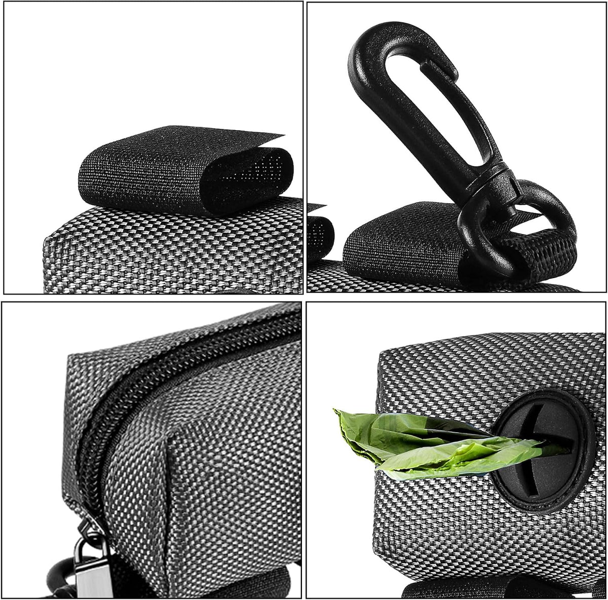 Dog Poop Bag Dispenser Holder Soft Waste Bags Roll Holders Leash Clip - 1 Count (Pack of 1) / 1PC Grey - image 4