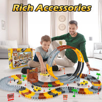 264 PCS Construction Race Tracks for Kids Toys - 360° Construction Race Track - image 2