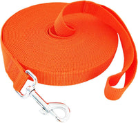 SALO Nylon Training Dog Leash for Small Medium Large Dogs - Orange / 3/4 inch x 15 feet
