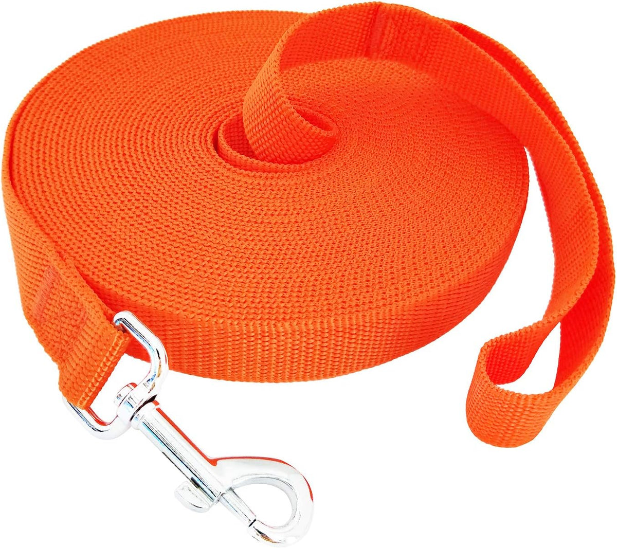 SALO Nylon Training Dog Leash for Small Medium Large Dogs - Orange / 3/4 inch x 15 feet