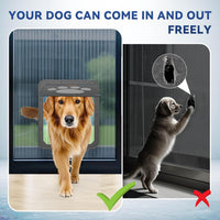 Dog Door for Screen Door, Cat Door Screen Small Dog Door Insert for Sliding Door Easy Install - 12" x 14" Black Large - image 4