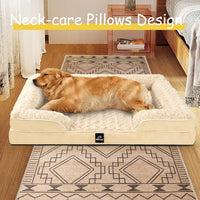 Orthopedic Dog Beds Medium Large Sized Dog, Dog Sofa Bed - Medium(28 * 23 * 6.5 In) / Beige - image 3