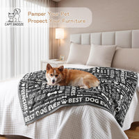 Waterproof Dog Blankets for Large Dogs 50"x60" Dark Grey – Essentials for Dogs - Letters / 30"x40" - image 4