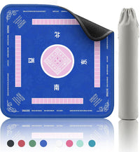2F22E Mahjong Mat for Table 32.4" x 32.4" - Blue