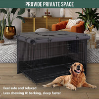 Rachmi 48" 600D Canvas Privacy Dog Crate Cover - 37.0"L x 24.0"W x 25.0"H - image 2