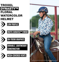 Troxel Dynasty Ultralight Horse Riding Helmet, Low-Profile, Adjustable Design, Safety Horseback Riding Gear