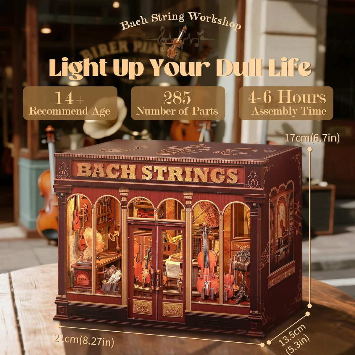 Cutefun Book Nook Kit, Bach Strings Musical Instrument Store - Bach Strings - image 2