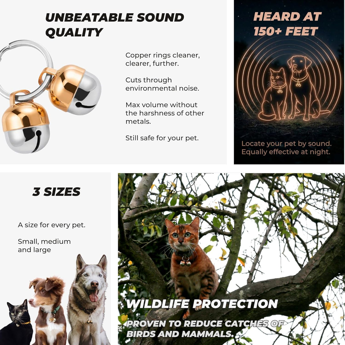 Beau's Bells 2 Extra Loud Cat & Dog Bells, Pet Tracker - Medium - image 4