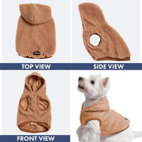 Spark Paws Fleece Dog Hoodie - Brown / 4XL - image 4