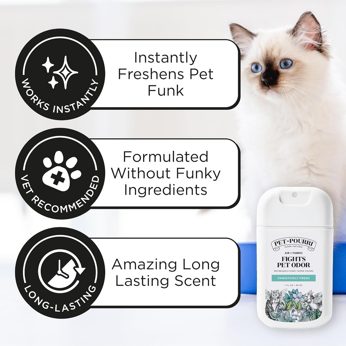Pet-Pourri Pocket Deodorizer Spray, Pawsitively Fresh - image 4