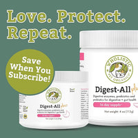 Wholistic Pet Organics Probiotics for Dogs with Digestive Enzymes & Prebiotic Fiber - 2 Oz - Daily Cat & Dog Probiotics for Digestive Health, Anti Diarrhea & Gut Support - Natural Powder Supplement