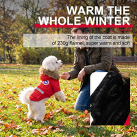 Small Dog Coats, Waterproof - M(Chest 19.6") / Red - image 2