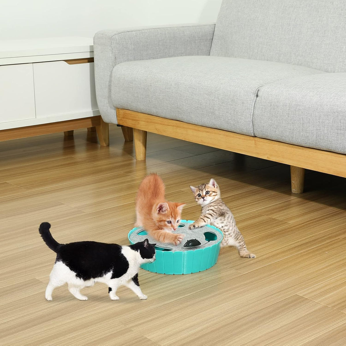 Pawaboo Interactive Cat Toy with Running Mouse - L-Lake Blue - image 4