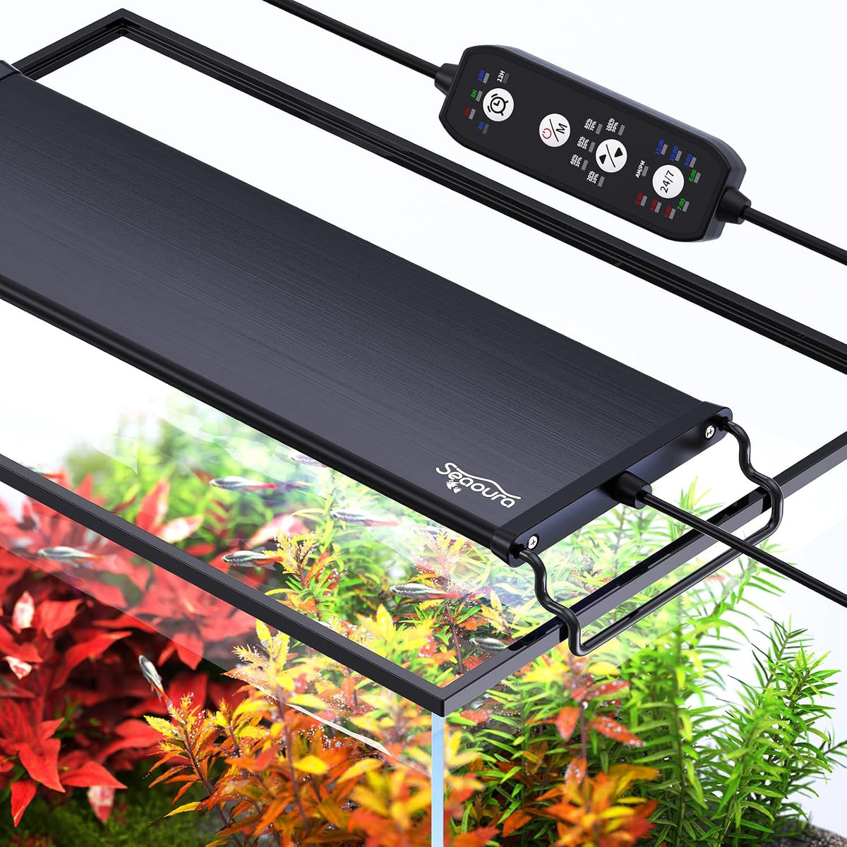 SEAOURA 24/7 Led Aquarium Light for Plants Growth-Full Spectrum - for 36-42 inch tank