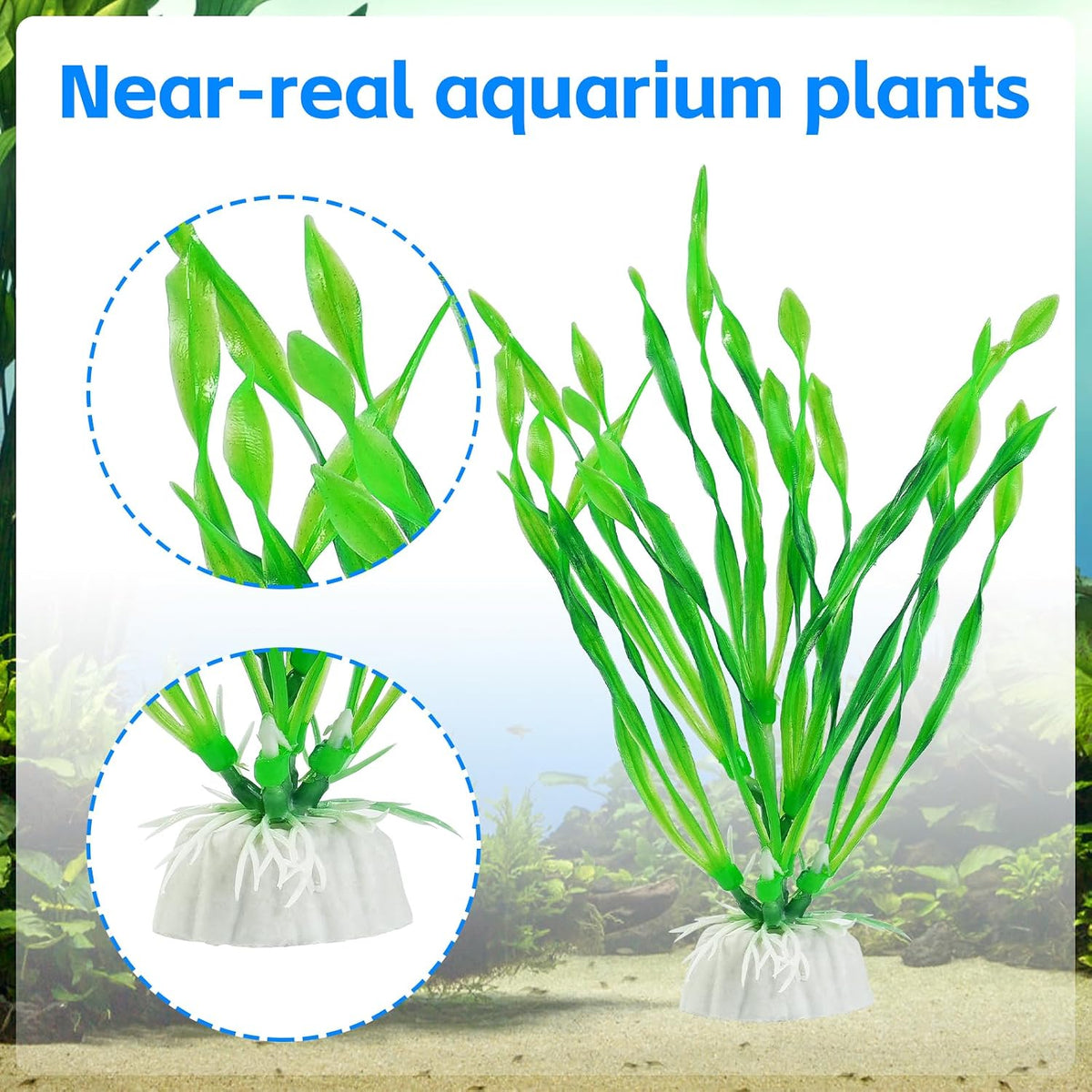 AQUANEAT Fish Tank Artificial Plants - 4inch - image 3
