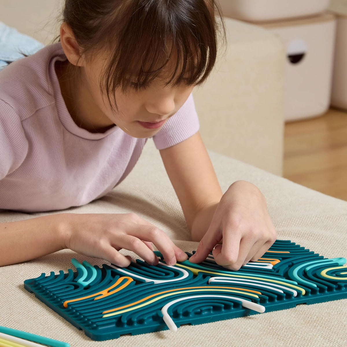 Pushpeel Sensory Activity Board: Silicone Fidget Toy for - Spruce / XL Board - image 4