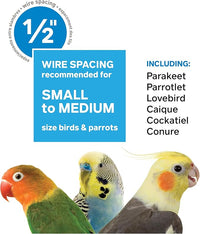 Prevue Pet Products Wrought Iron Flight Cage with Stand F040 Black Bird Cage, 31-Inch by 20-1/2-Inch by 53-Inch