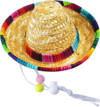 Yewong 3 Pieces Pet Hat Pet Formal Top Hat Mexico Sombrero Hat Cowboy Hat Dog Cat Pet Costume Hat for Halloween Party Photo Props Supplies one Size